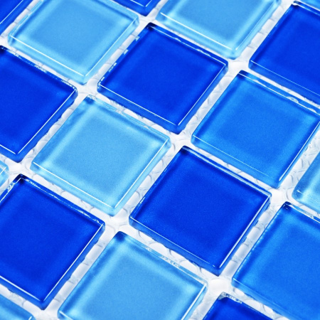 Bonaparte Blue Wave-1 30x30x4 (чип 25x25 мм) Мозаика стеклянная