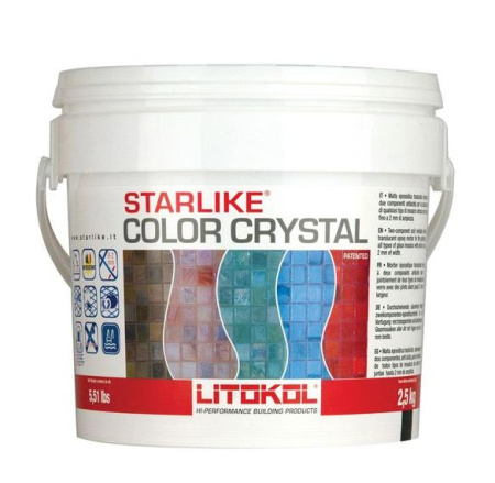 Затирка эпоксидная Litokol Starlike Color Crystal 2,5кг, C.351 Rosso Pompei