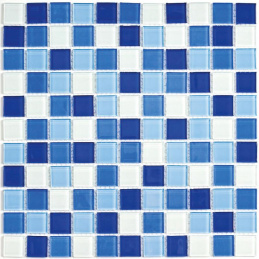 Bonaparte Blue Wave-3 30x30x4 (чип 25x25 мм) Мозаика стеклянная