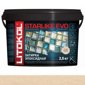 Затирка эпоксидная Litokol Starlike Evo (RG;R2T) 2,5кг, S.208 Sabbia