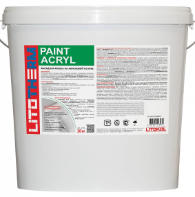 Краска фасадная Litokol Litotherm Paint Acryl (база 3) 20кг, акриловая под колеровку