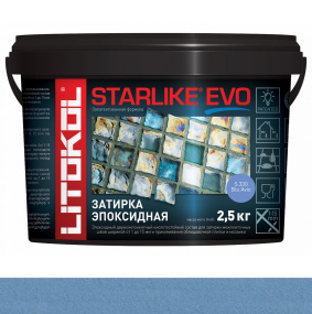 Затирка эпоксидная Litokol Starlike Evo (RG;R2T) 2,5кг, S.330 Blu Avio