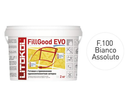 Затирка полиуретановая Litokol FillGood Evo 2кг, F.100 Bianco Assoluto