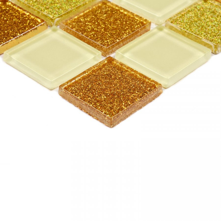 Bonaparte Shine Gold 30x30x4 (чип 25x25 мм) Мозаика стеклянная, металлизированная