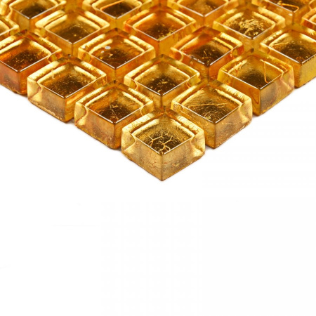 Bonaparte Classik Gold 30x30x8 (чип 15x15 мм) Мозаика стеклянная, фольгированная
