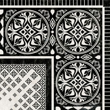 Alma Pronto 60х60 DFU04PRN22R Декор черный/белый