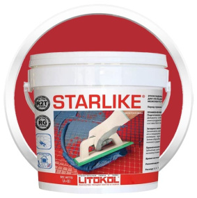 Затирка эпоксидная Litokol Starlike (RG;R2T) 5кг, С.450 Красный