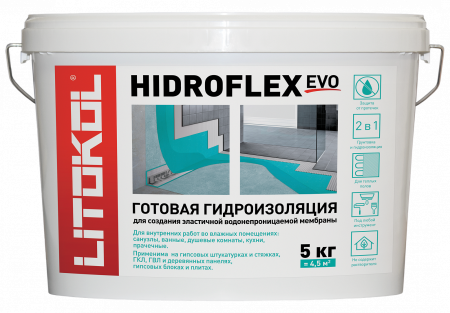 Гидроизоляционный состав Litokol Hidroflex 5кг, готовый