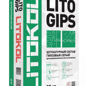 Штукатурно-гипсовая смесь Litokol Litogips 30кг, с повышенной устойчивостью к трещенам