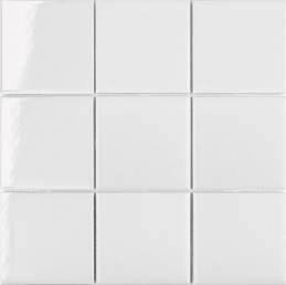 Starmosaic Brick & Metro White Glossy 30x30 (чип 97x97 мм) мозаика керамогранитная