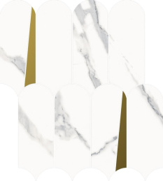 Italon Stellaris Statuario White Mosaico Elegant 32,5x36,1 Мозаика