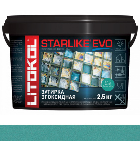 Затирка эпоксидная Litokol Starlike Evo (RG;R2T) 2,5кг, S.410 Verde Smeraldo