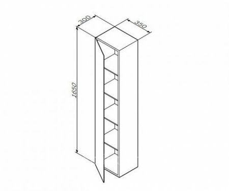 Шкаф-колонна AM.PM. Spirit 2.0 M70ACHMR0356WG 165x35 правый, подвесной