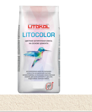 Затирка цементная Litokol Litocolor (CG1) 20кг, L.20 Жасмин