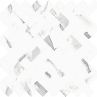 Italon Stellaris Statuario White Mosaico Cross 29,7x31,5 Мозаика