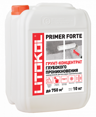 Грунт-концентрат Litokol Primer Forte 10кг, универсальный