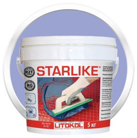 Затирка эпоксидная Litokol Starlike (RG;R2T) 2,5кг, С.380 Сиреневый