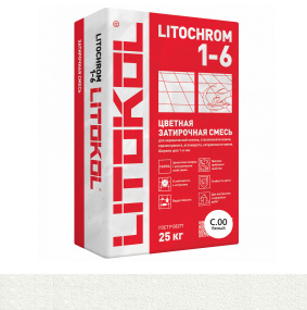 Затирка цементная Litokol Litochrom 1-6 (CG2WA) 25кг, С.00 Белая