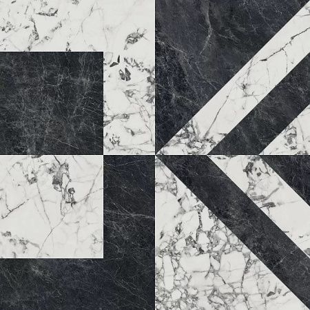 Kerama Marazzi Бьянко Неро SG013322R Lapp. 119,5x119,5 Керамогранит