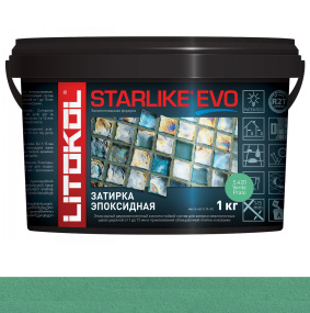 Затирка эпоксидная Litokol Starlike Evo (RG;R2T) 1кг, S.420 Verde Prato