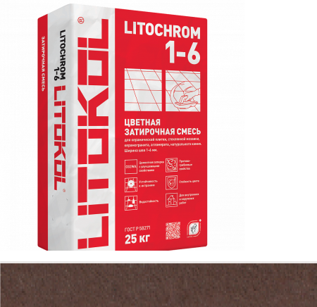Затирка цементная Litokol Litochrom 1-6 (CG2WA) 25кг, С.200 Венге