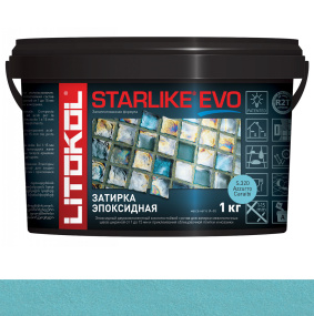 Затирка эпоксидная Litokol Starlike Evo (RG;R2T) 1кг, S.320 Azzurro Caraibi