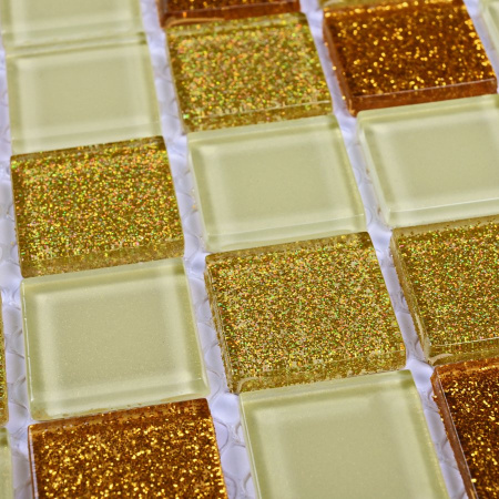Bonaparte Shine Gold 30x30x4 (чип 25x25 мм) Мозаика стеклянная, металлизированная
