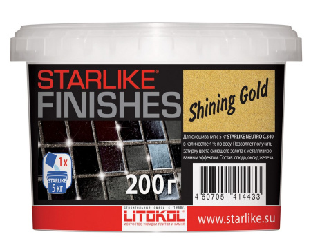 Добавка Litokol Finishes Shining Gold к затирке Starlike Evo на 5кг, золотая