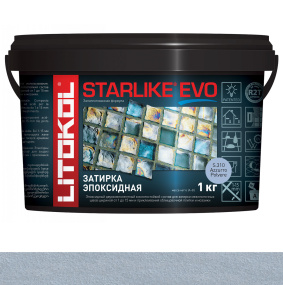 Затирка эпоксидная Litokol Starlike Evo (RG;R2T) 1кг, S.310 Azzurro Polvere