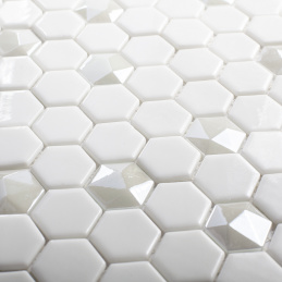 Vidrepur Hexagon Colors № 100/Diamond 350D 31,7x31,7 (чип 35x35 мм) мозаика стеклянная
