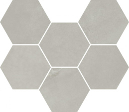Italon Continuum Silver Mosaico Hexagon 25x29 Мозаика