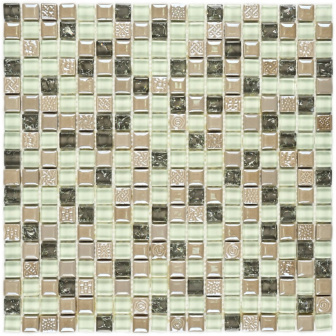 Bonaparte Plaza 30x30x8 (чип 15x15 мм) Мозаика стеклянная с камнем