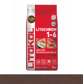 Затирка цементная Litokol Litochrom 1-6 (CG2WA) 5кг, С.200 Венге