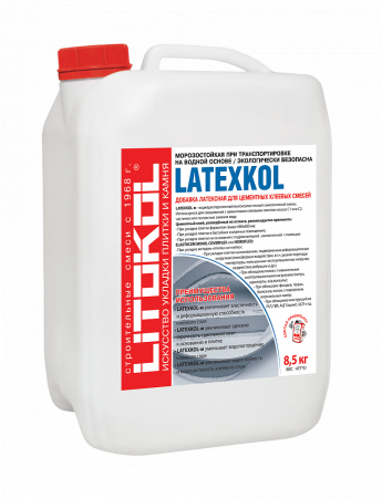 Добавка латексная Litokol Latexkol-м 8,5кг, для клеевой смеси класса С1 и С3