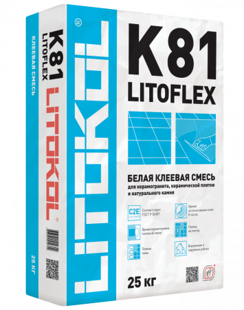 Клеевая смесь Litokol Litoflex K81 (C2E) 25кг, усиленная