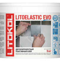 Клей реактивный Litokol Litoelastic Evo (R2T) 5 кг, для укладки любых типов плитки