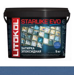 Затирка эпоксидная Litokol Starlike Evo (RG;R2T) 5кг, S.350 Blu Zaffiro