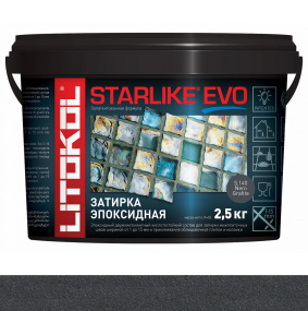 Затирка эпоксидная Litokol Starlike Evo (RG;R2T) 2,5кг, S.140 Nero Grafite