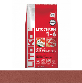 Затирка цементная Litokol Litochrom 1-6 (CG2WA) 2кг, С.510 Охра