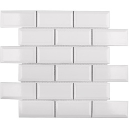 Starmosaic Brick & Metro Metro White Glossy 28,8x29,4 (чип 45x95 мм) мозаика керамическая