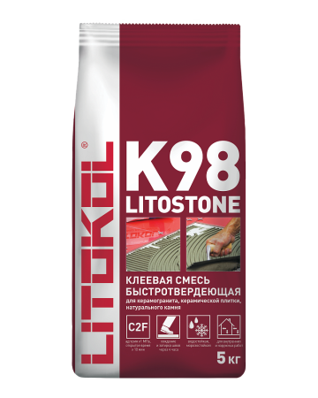 Клеевая смесь Litokol Litostone K98 (С2F) 5кг, быстротвердеющая