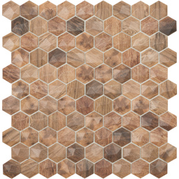 Vidrepur Hexagon Woods № 4700D 31,7x31,7 (чип 35x35 мм) мозаика стеклянная
