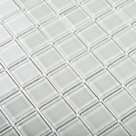Bonaparte White Glass 30x30x4 (чип 25x25 мм) Мозаика стеклянная