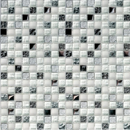 Bonaparte Metallica 30x30x8 (чип 15x15 мм) Мозаика стеклянная, фольгированная