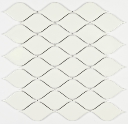 Bonaparte Melany White Marfil 26,4x28x6 (чип 48x86 мм) Керамогранитная мозаика