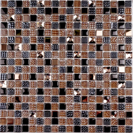 Bonaparte Crystal Brown 30x30x8 (чип 15x15 мм) Мозаика стеклянная, зеркальная