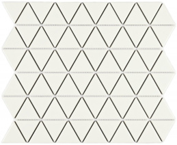 Bonaparte Reno White matt 25,2x29,1x6 (чип 39x45 мм) Керамогранитная мозаика