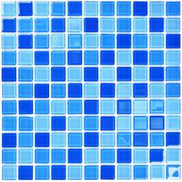 Bonaparte Blue Wave-1 30x30x4 (чип 25x25 мм) Мозаика стеклянная