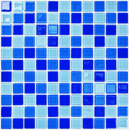 Bonaparte Blue Wave-2 30x30x4 (чип 25x25 мм) Мозаика стеклянная