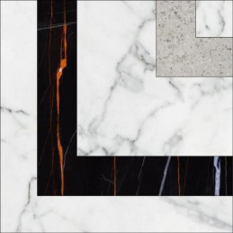 Kerranova Marble Trend Carrara K-1000/MR/t01-cut 10x10x10 Вставка